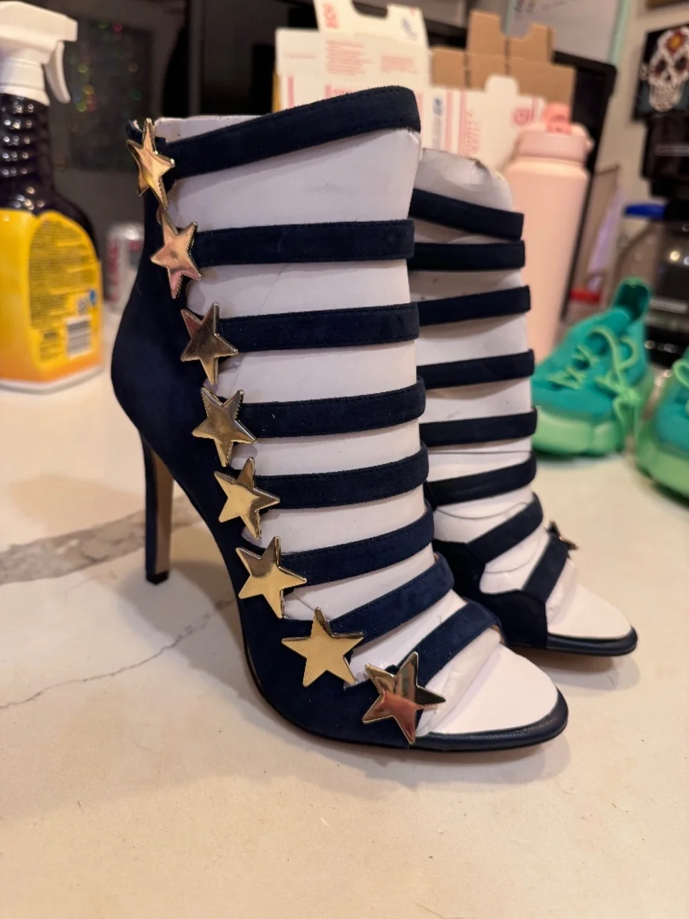 Katy Perry Shoe Brand Deep Blue High Heel Stilettos
